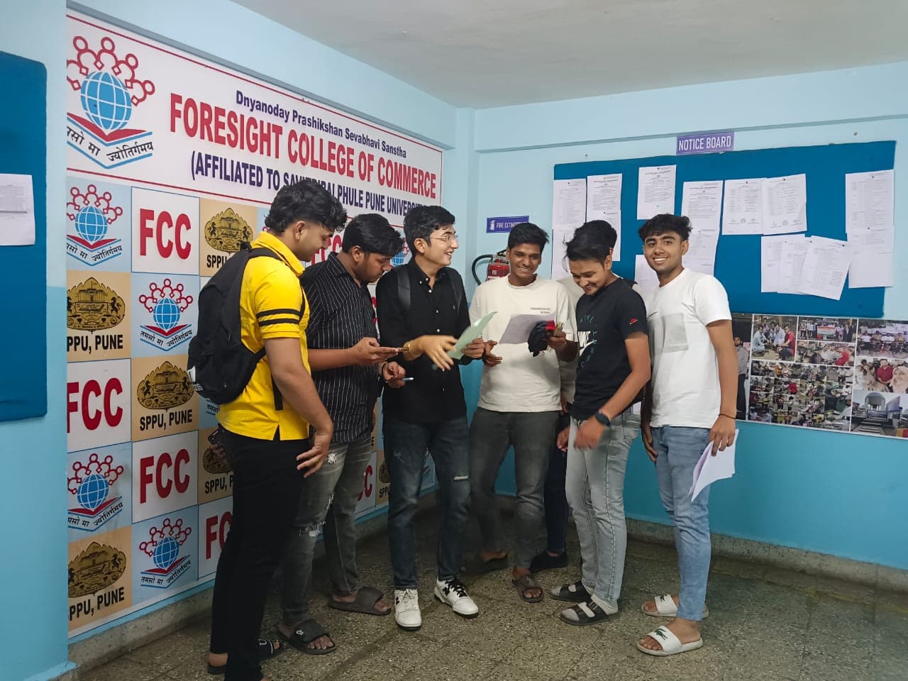 Students at the Notice Board